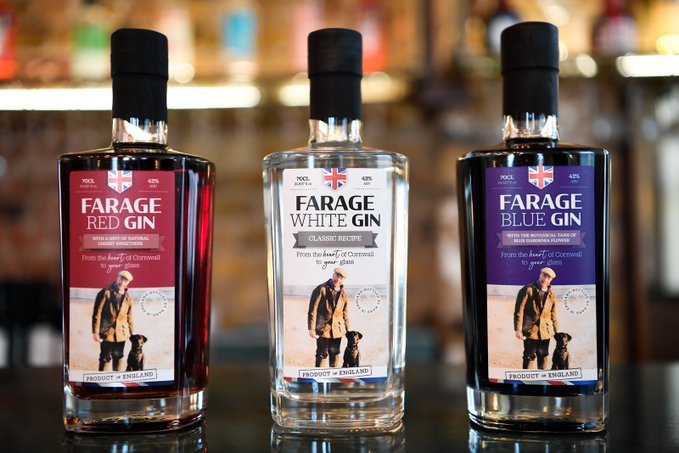 Nigel Farage şi-a lansat propria marcă de gin. Cât costă o sticlă