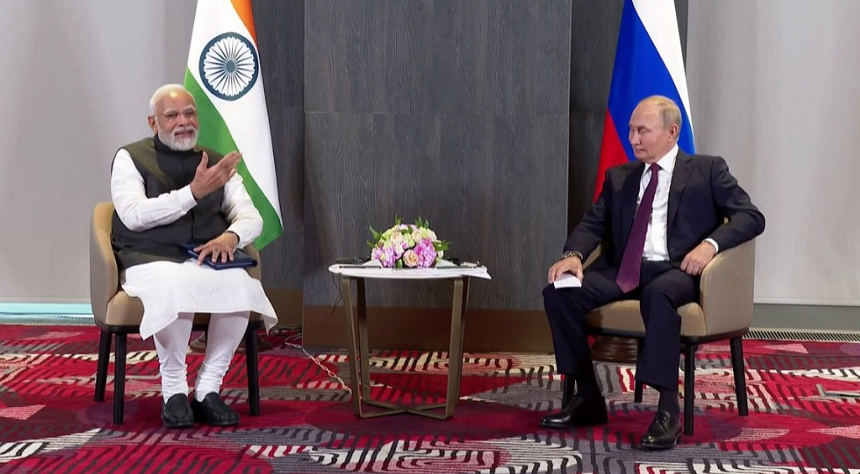 Putin îi spune lui Modi, la summitul Organizaţiei Cooperării de la Shanghai, în Uzbekistan, că vrea ”să termine cât mai repede posibil” Războiul din Ucraina, la o zi după ce a recunoscut că China are ”îngrijorări” cu privire la acest război