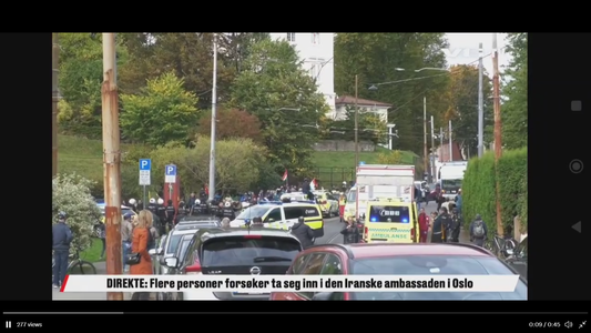 Confruntări în timpul demonstraţiilor din apropierea ambasadei Iranului din Oslo: Doi răniţi şi nouăzeci de arestaţi