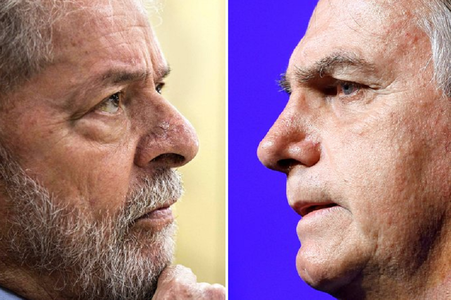 Luiz Inacio Lula da Silva îl devanseză pe Jair Bolsonaro cu 14 puncte procentuale, cu trei zile înainte de primul tur al alegerilor prezidenţiale braziliene, arată un sondaj