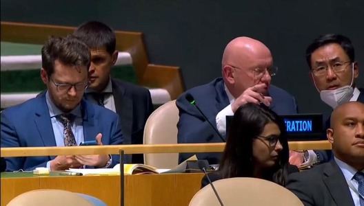 Ucraina şi Rusia s-au duelat la Adunarea Generală a ONU, la câteva ore după loviturile cu rachete asupra Kievului şi altor oraşe / S-a respins solicitarea Rusiei ca votul privind anexarea provinciilor să fie unul secret
