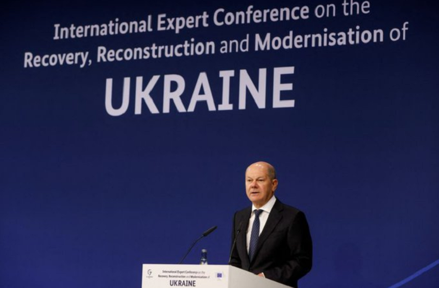Reconstrucţia Ucrainei este ”misiunea unei generaţii, care trebuie să înceapă acum”, subliniază Scholz în deschiderea unei conferinţe comune cu Comisia Europeană, la Berlin, pe tema susţinerii pe termen lung a Ucrainei