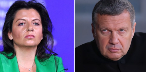 Propagandiştii Kremlinului Vladimir Soloviev de la Rossiya-1 şi Margarita Simonian de la Russia Today, îngrijoraţi de posibilitatea ca Rusia să fie învinsă în Războiul din Ucraina