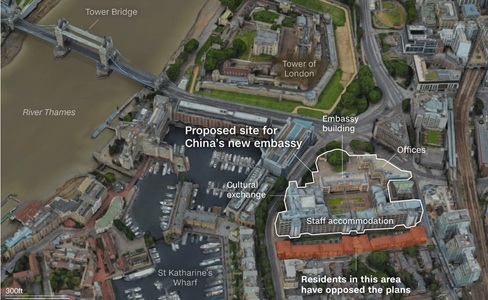 China vrea să-şi facă ambasadă la Londra pe un teren imens, cu trecut regal. Localnicii îi cer Regelui Charles al III-lea să intervină