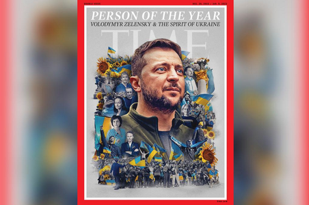 Zelenski, desemnat personalitatea anului 2022 de Time Magazine, care aduce un omagiu ”spiritului Ucrainei”