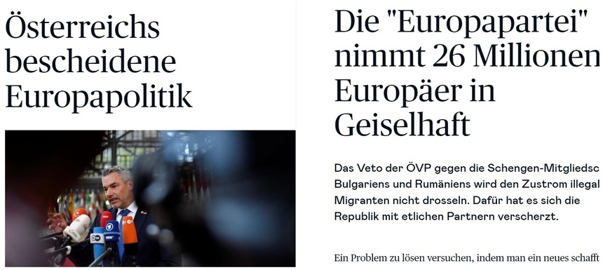 Die Presse: Politica europeană a Austriei este "modestă" / Un partid "European" ia ostatici 26 de milioane de europeni