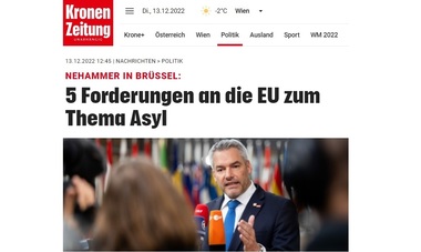 Cancelarul Austriei vine la Consiliul European cu cinci condiţii - „Kronen Zeitung”