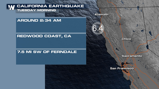 Cutremur de magnitudinea 6,4 în largul nordului coastei Californiei
