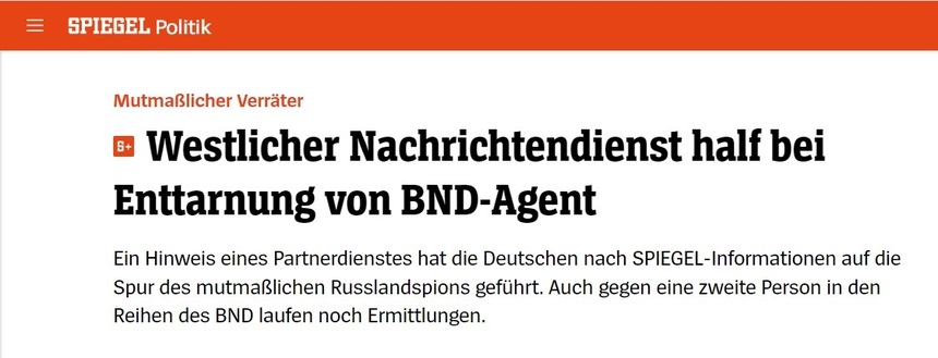 Der Spiegel: Un pont al serviciilor secrete occidentale a ajutat Germania să prindă un agent infiltrat care spiona pentru Rusia