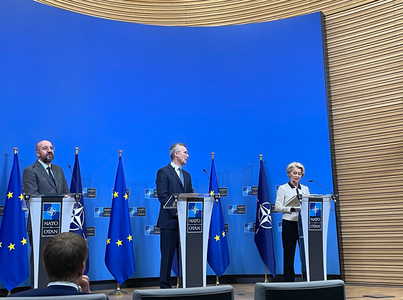 UPDATE-Stoltenberg, Michel şi von der Leyen semnează o Declaraţie Comună de Cooperare NATO-UE în vederea apărării Ucrainei