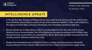 Rusia controlează cea mai mare parte a oraşului minier Soledar, estimează Ministerul britanic al Apărării