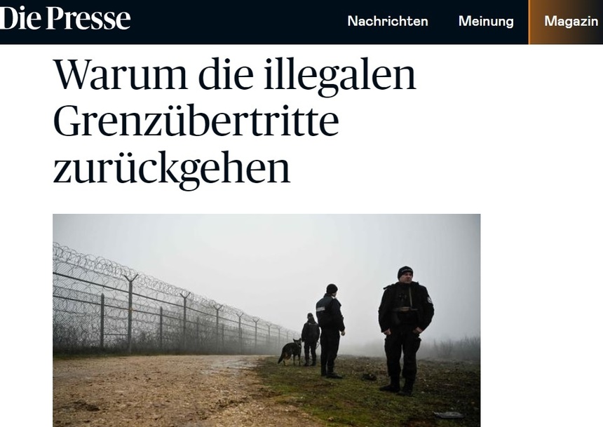 Die Presse: De ce sunt în scădere trecerile ilegale de frontieră în Austria? De la jumătatea lunii decembrie, cifrele au scăzut brusc