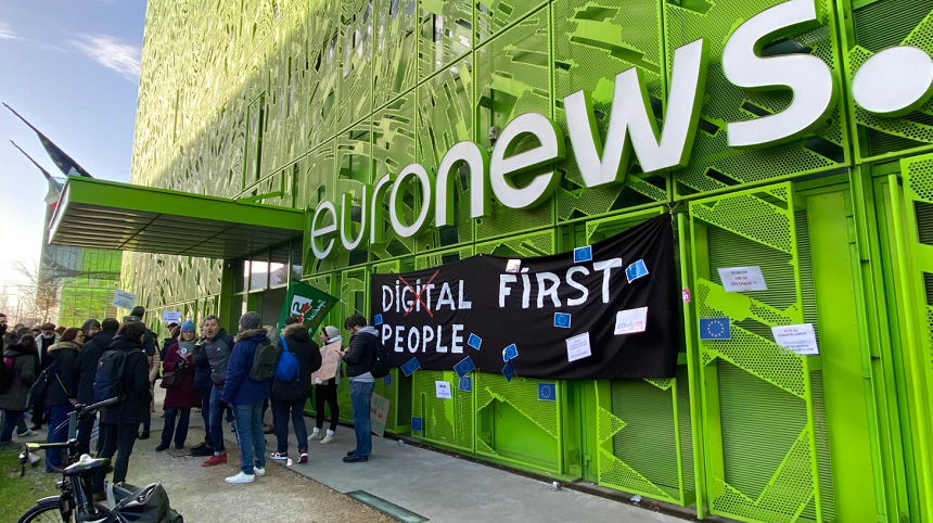 Grevă la Euronews a salariaţilor, îngrijoraţi de viitorul lor