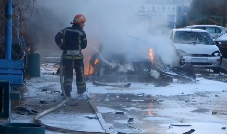 Maşina unui poliţist ucrainean dezertor a sărit în aer la Enerhodar - VIDEO