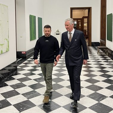 Zelenski, primit de Regele Filip al Belgiei