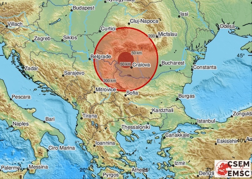 Cutremurul din România s-a simţit puternic în Serbia şi Bulgaria