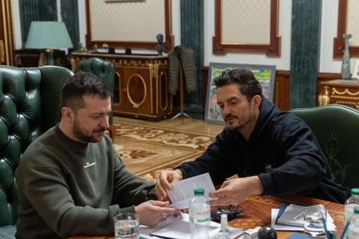 Zelenski: Lumea trebuie să audă la fel de intens ca anul trecut că agresiunea împotriva Ucrainei continuă  / Ce a discutat liderul ucrainean cu Orlando Bloom - VIDEO