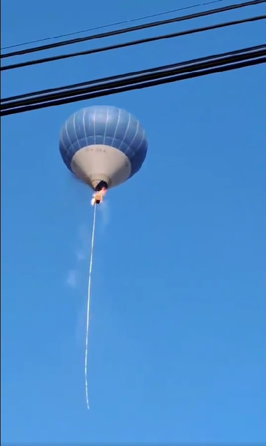 Mexic: Doi morţi într-un incendiu izbucnit la un balon cu aer cald, la piramidele de la Teotihuacan/ O fată a fost rănită/ Victimele au sărit din balonul în flăcări - VIDEO