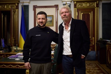 Volodimir Zelenski s-a întâlnit cu Richard Branson, care a devenit noul ambasador al United24