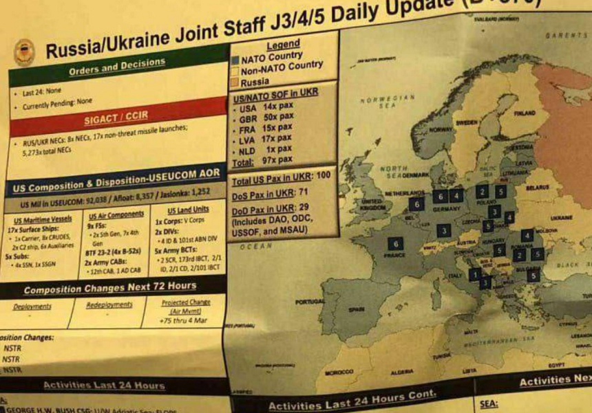 Franţa şi Regatul Unit dezmint prezenţa unor membri ai Forţelor lor Speciale în Ucraina, dezvăluită în documentele americane divulgate