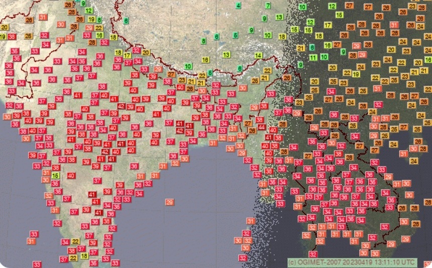 Fenomen ieşit din comun pentru luna aprilie. Un val de căldură sever cuprinde Asia ducând la decese şi la închiderea şcolilor