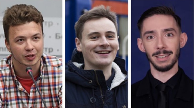 Fostul jurnalist Roman Protasevici, condamnat la opt ani de închisoare, Sofia Sapega, la şase, iar Stepan Putilo şi Ian Rudik de la Nexta, în exil, la 20 şi, respectiv, 19 ani de închisoare