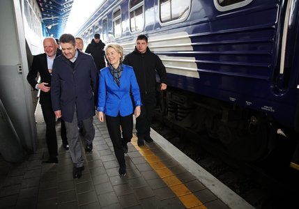 Preşedinta Comisiei Europene a ajuns la Kiev, unde va marca „Ziua Europei”