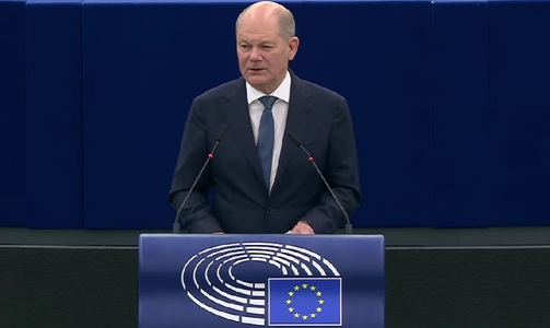 Cancelarul Germaniei, discurs în Parlamentul European: Europa nu trebuie să se lase intimidată de jocurile de putere ale Moscovei