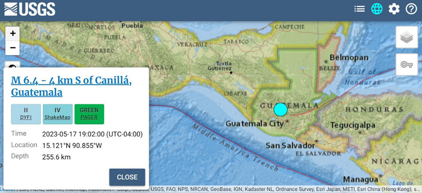 Cutremur de magnitudinea 6,4 în Guatemala, resimţit în sudul Mexicului