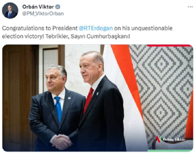 Viktor Orban şi emirul Qatarului Tamim Bin Hamad îl felicită pe Erdogan pentru o victorie în alegeri