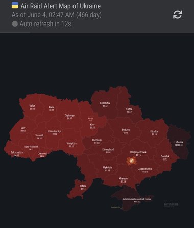 Atac aerien al Rusiei, respins în timp ce se apropia de Kiev, afirmă Ucraina