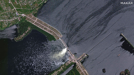 Barajul Kahovka, avariat cu câteva zile înainte să cedeze, arată imagini satelitare Maxar, dezvăluie CNN