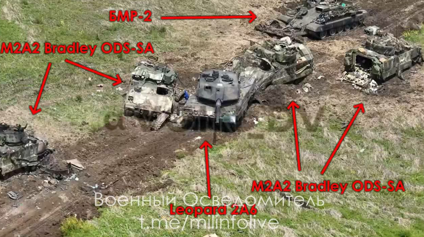 Armata rusă anunţă că a capturat, pentru prima oară pe frontul din Ucraina, tancuri germane de tip Leopard şi blindate americane de tip Bradley, în regiunea Zaporojie