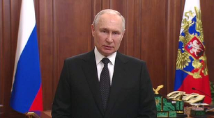 UPDATE-Putin denunţă, într-o scurtă alocuţiune, o ”aventură criminală”, o ”înjunghiere în  spate” şi o ”înaltă trădare”, fără să-l menţioneze pe Prigojin