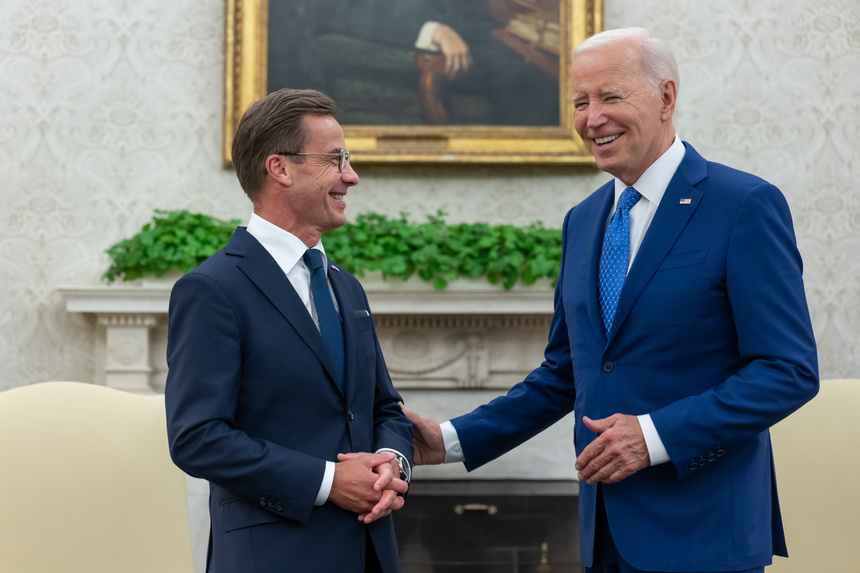Biden l-a primit pe premierul Suediei la Casa Albă şi transmite mesaje Turciei şi Ungariei înainte de a veni în Europa pentru summitul NATO