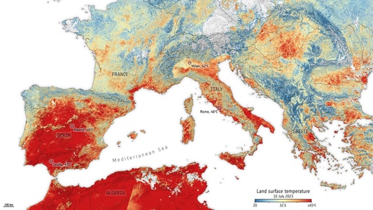 Sudul Europei suferă în urma unui val sever de căldură botezat Cerberus. Săptămâna viitoare situaţia va fi şi mai gravă: recordul de temperatură pentru Europa, de 48,8 grade Celsius, ar putea fi depăşit
