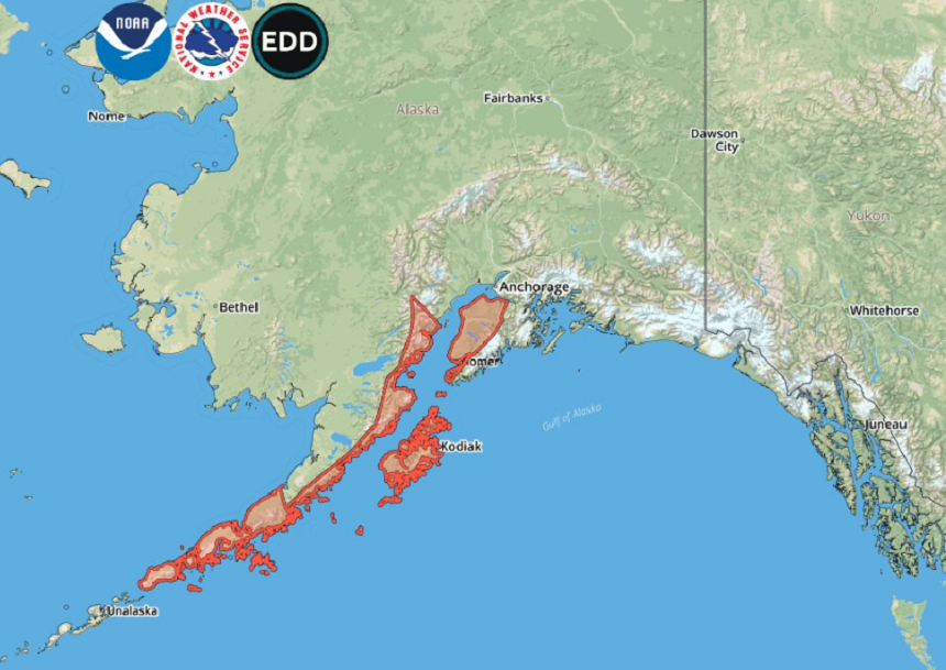 UPDATE: Un cutremur cu magnitudinea 7,2 a lovit duminică Peninsula Alaska; alerta de tsunami a fost ridicată