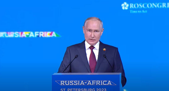 UPDATE-Putin deschide summitul Rusia-Africa de la Sankt Petersburg promiţând să livreze gratuit cereale în şase ţări africane, Burkina Faso, Zimbabwe, Mali, Somalia, Republica Centrafricană şi Eritreea