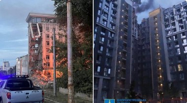 Zelenski anunţă că o rachetă rusă a lovit apartamente şi sediul serviciului de securitate din Dnipro, oraş pe care îl vizitase cu o zi înainte