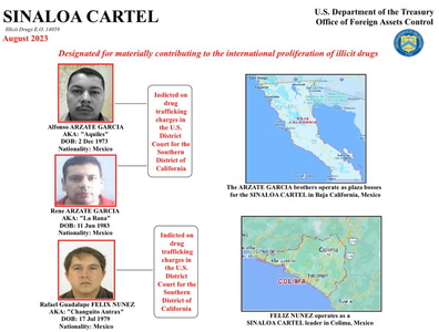 SUA impun noi sancţiuni cartelului mexican al drogurilor Sinaloa privind traficul cu fentanil