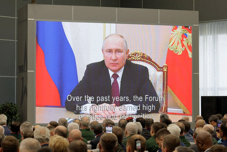Rusia, deschisă cooperării militare cu alte ţări, anunţă Putin în deschiderea Forumului Armata-2023