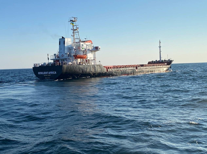 Nava Resilient Africa, cu 3.000 de tone de grâu la bord, a plecat din portul Ciornomorsk şi se îndreaptă către Bosfor, anunţă Kievul
