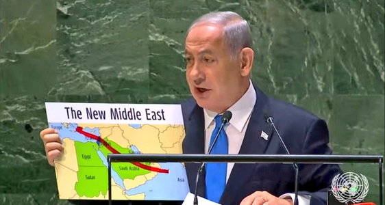 Israelul şi Arabia Saudită, ”aproape” de o pace ”istorică”, se felicită Netanyahu la Adunarea Generală a ONU. Iranul ”trebuie să se confrunte cu o ameninţare nucleară credibilă”