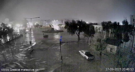 Noi inundaţii în centrul Greciei - VIDEO