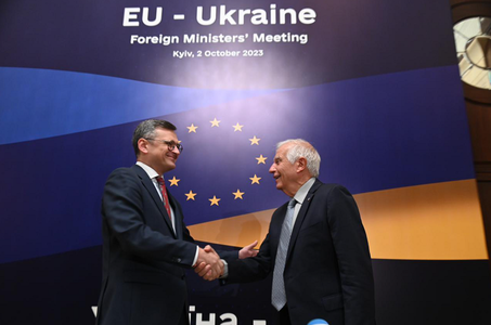 Reuniunea UE de la Kiev, un mesaj de ”susţinere neîngrădită”. salută Kuleba. Miniştrii de Externe din UE analizează planul de pace în zece puncte al lui Zelenski, anunţă Borrell