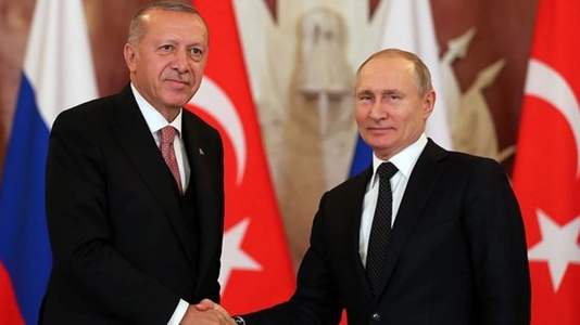 Putin îi spune la telefon lui Erdogan că este ”îngrijorat” de ”creşterea catastrofală” a numărului victimelor civile în Israel şi Fâşia Gaza