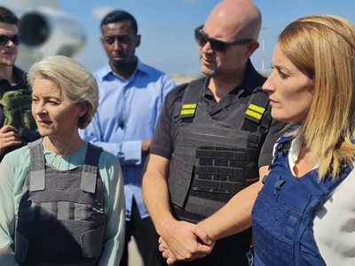 Preşedinta PE şi cea a CE au ajuns la Kfar Azza / Metsola: Brutalitatea Hamas nu poate fi niciodată justificată / Ursula von der Leyen: Oroarea a ceea ce s-a întâmplat aici este de nedescris