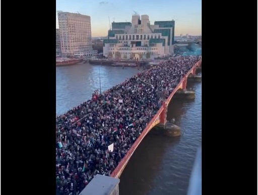 Peste 300.000 de demonstranţi pro-palestinieni au mărşăluit sâmbătă prin centrul Londrei, poliţia a arestat zeci de persoane la o contramanifestaţie. Demonstraţii au fost şi la Bruxelles şi Paris - VIDEO
