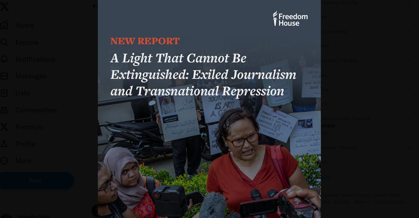 Ţările autoritariste îi vizează mai ales pe jurnaliştii în exil, denunţă într-un raport Freedom House