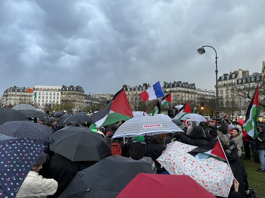 Franţa: Mai multe manifestaţii, sâmbătă, în semn de "solidaritate cu populaţia din Gaza"